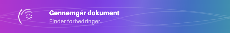 AI gennemgår dokument